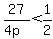 +27%2F%284p%29+%3C+1%2F2+
