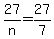 +27%2Fn+=+27%2F7+