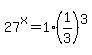 +27%5Ex+=+1%2A%281%2F3%29%5E3+