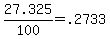 +27.325+%2F+100+=+.2733
