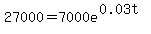 +27000+=+7000e%5E%280.03t%29+