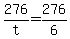 +276%2Ft+=+276%2F6+