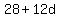 +28+%2B+12d+