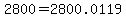 +2800+=+2800.0119+