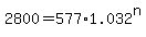+2800+=+577%2A1.032%5En+