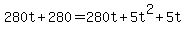+280t+%2B+280+=+280t+%2B+5t%5E2+%2B+5t+
