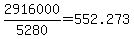 +2916000%2F5280+=+552.273+