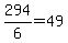 +294%2F6+=+49+
