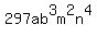 +297ab%5E3m%5E2n%5E4+