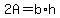 +2A+=+b%2Ah+