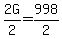 +2G%2F2+=+998%2F2+