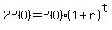 +2P%280%29+=+P%280%29%2A%28+1+%2B+r+%29%5Et+