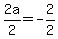 +2a%2F2+++=+-2%2F2