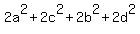 +2a%5E2+%2B+2c%5E2+%2B+2b%5E2%2B2d%5E2+