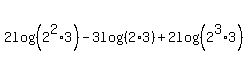 +2log%28%282%5E2%2A3%29%29+-+3log%28%282%2A3%29%29+%2B+2log%28%282%5E3%2A3%29%29