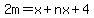 +2m=x%2Bnx%2B4
