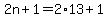 +2n+%2B+1+=+2%2A13+%2B+1+