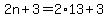 +2n+%2B+3+=+2%2A13+%2B+3+