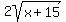 +2sqrt%28x%2B15%29