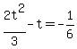 +2t%5E2%2F3-t=-1%2F6+
