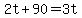 +2t+%2B+90+=+3t+