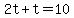 +2t+%2B+t+=+10+