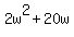 +2w%5E2+%2B+20w+