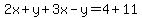 +2x%2By%2B3x-y=4%2B11