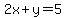 +2x%2By=5