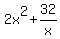 +2x%5E2+%2B+32%2Fx+