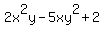 +2x%5E2y-5xy%5E2%2B2