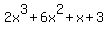 +2x%5E3%2B6x%5E2%2Bx%2B3+