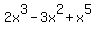+2x%5E3-3x%5E2%2Bx%5E5+