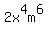 +2x%5E4m%5E6+