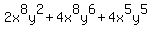 +2x%5E8y%5E2+%2B+4x%5E8y%5E6+%2B+4x%5E5y%5E5+