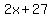 +2x+%2B+27+