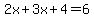 \"+2x+%2B+3x+%2B+4+=+6+\"