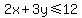 +2x+%2B+3y+%3C=+12+