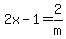 +2x+-+1+=+2%2Fm+