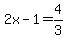 +2x+-+1+=+4%2F3+