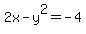 +2x-y%5E2=-4+