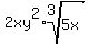 +2xy%5E2+%2Aroot%283%2C5x%29