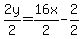 +2y%2F2=16x%2F2-2%2F2