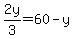 +2y%2F3=60-y