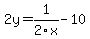 +2y=1%2F2x-10+