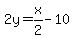 +2y=x%2F2-10+