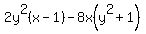 +2y%5E2%28x-1%29+-+8x%28y%5E2%2B1%29+