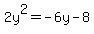 +2y%5E2+=+-6y+-+8+