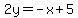 +2y+=+-x%2B5