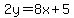 +2y+=8x%2B+5